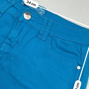 Blue low rise mini skirt (S)
