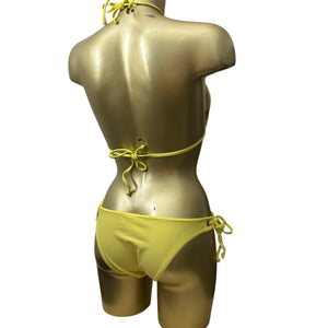 Yellow low waist bikini set (S)