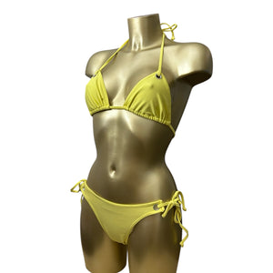 Yellow low waist bikini set (S)