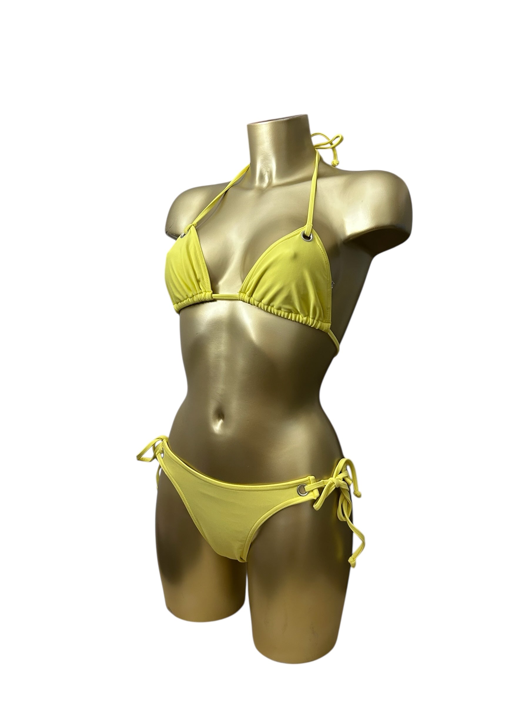 Yellow low waist bikini set (S)