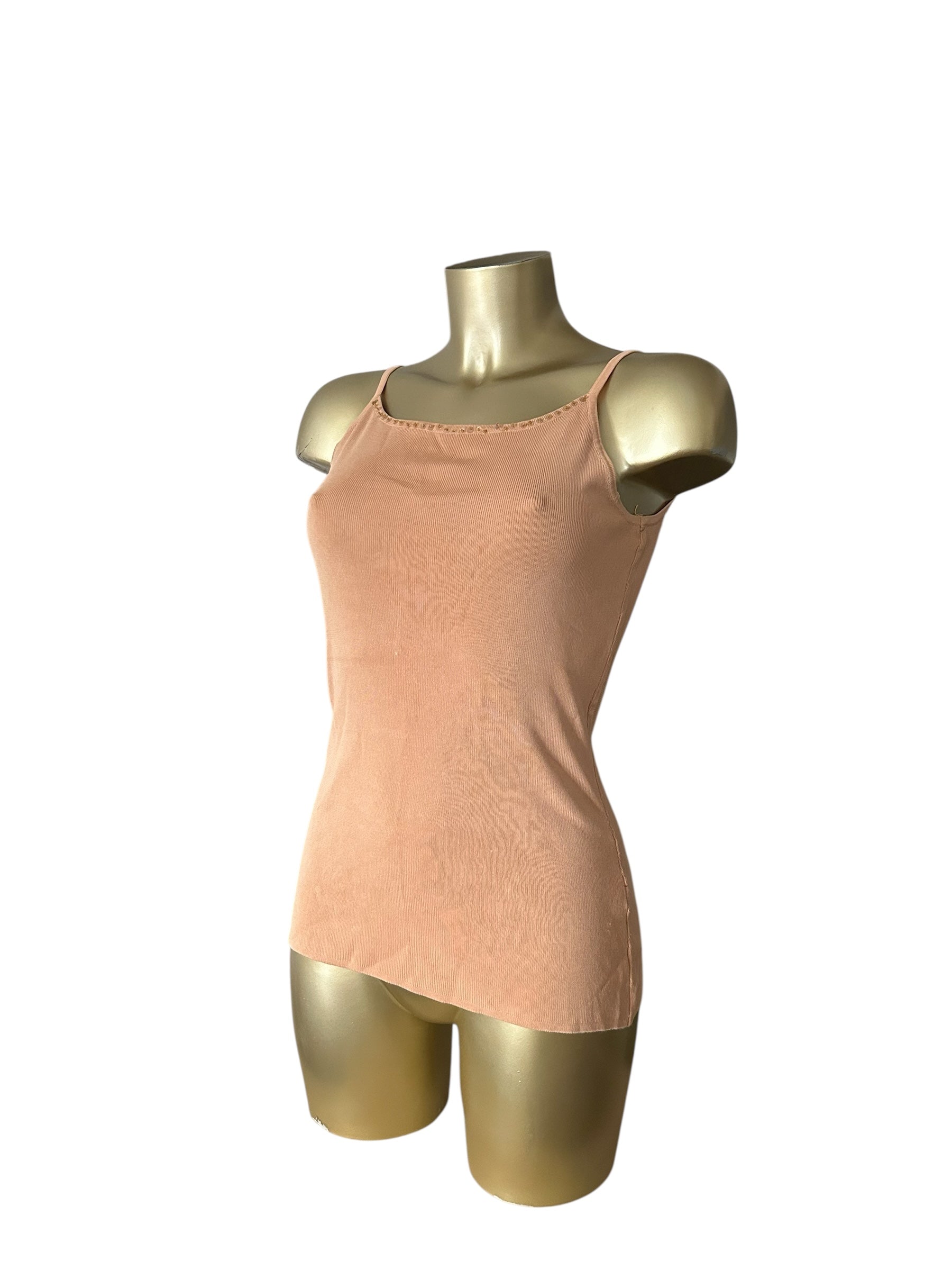 Beige knitted cami top (S)