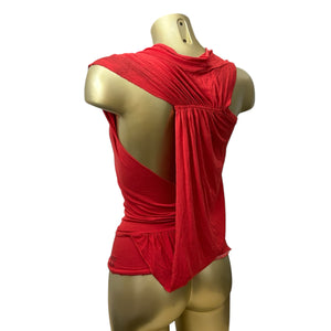 Red backless scarf top (S/M)