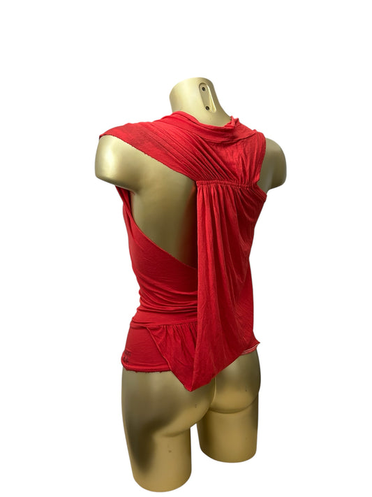Red backless scarf top (S/M)