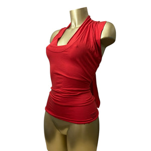 Red backless scarf top (S/M)
