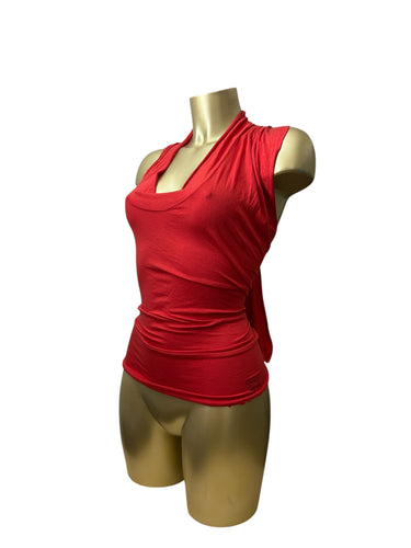 Red backless scarf top (S/M)