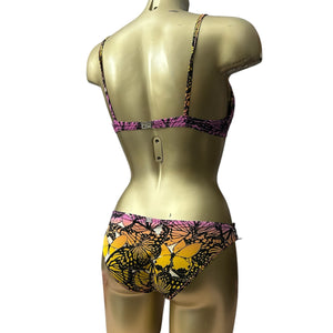 Butterflies graphic low rise bikini set