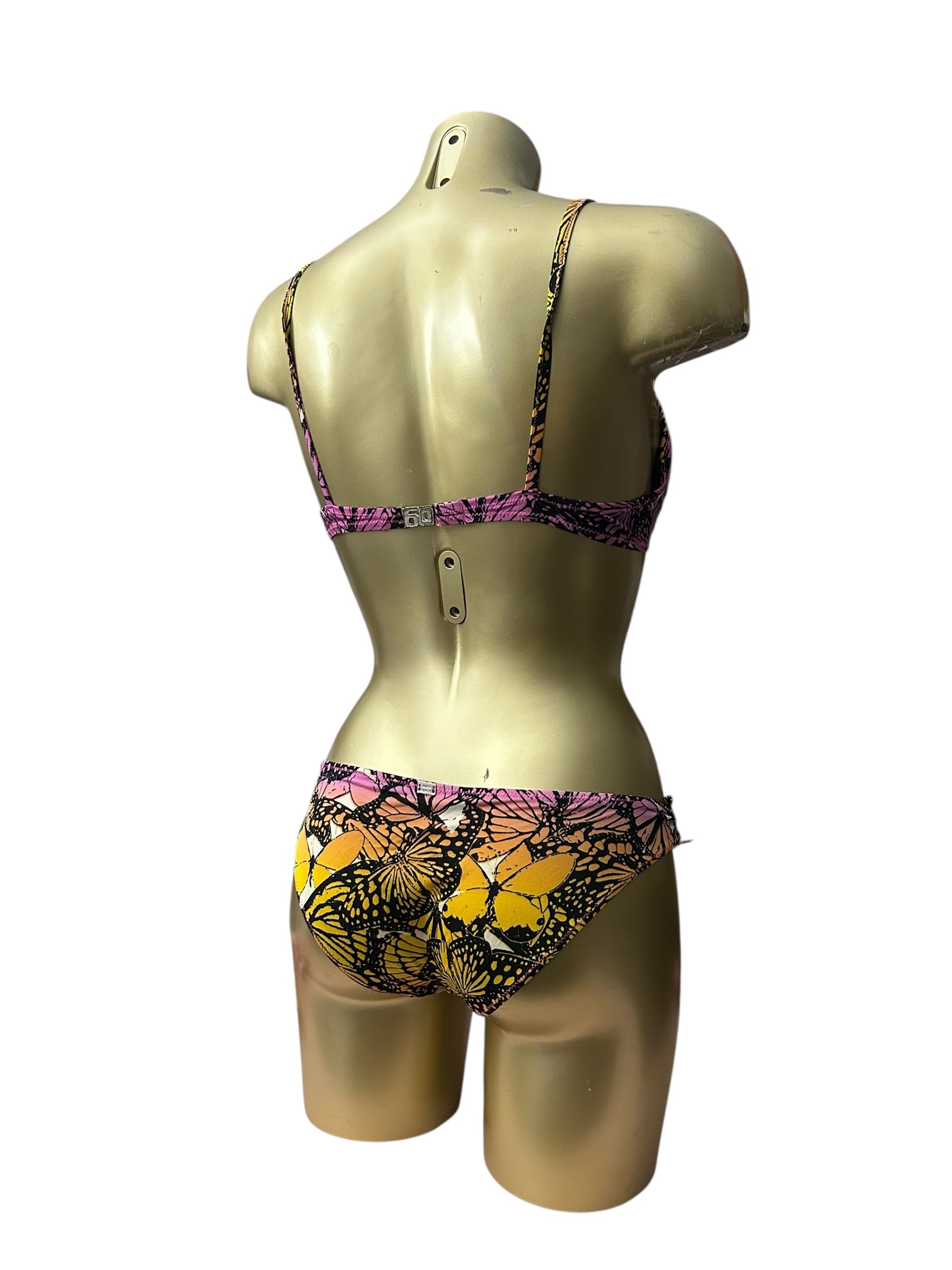 Butterflies graphic low rise bikini set