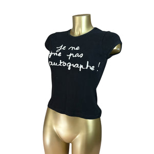Black graphic print  tee (XS)
