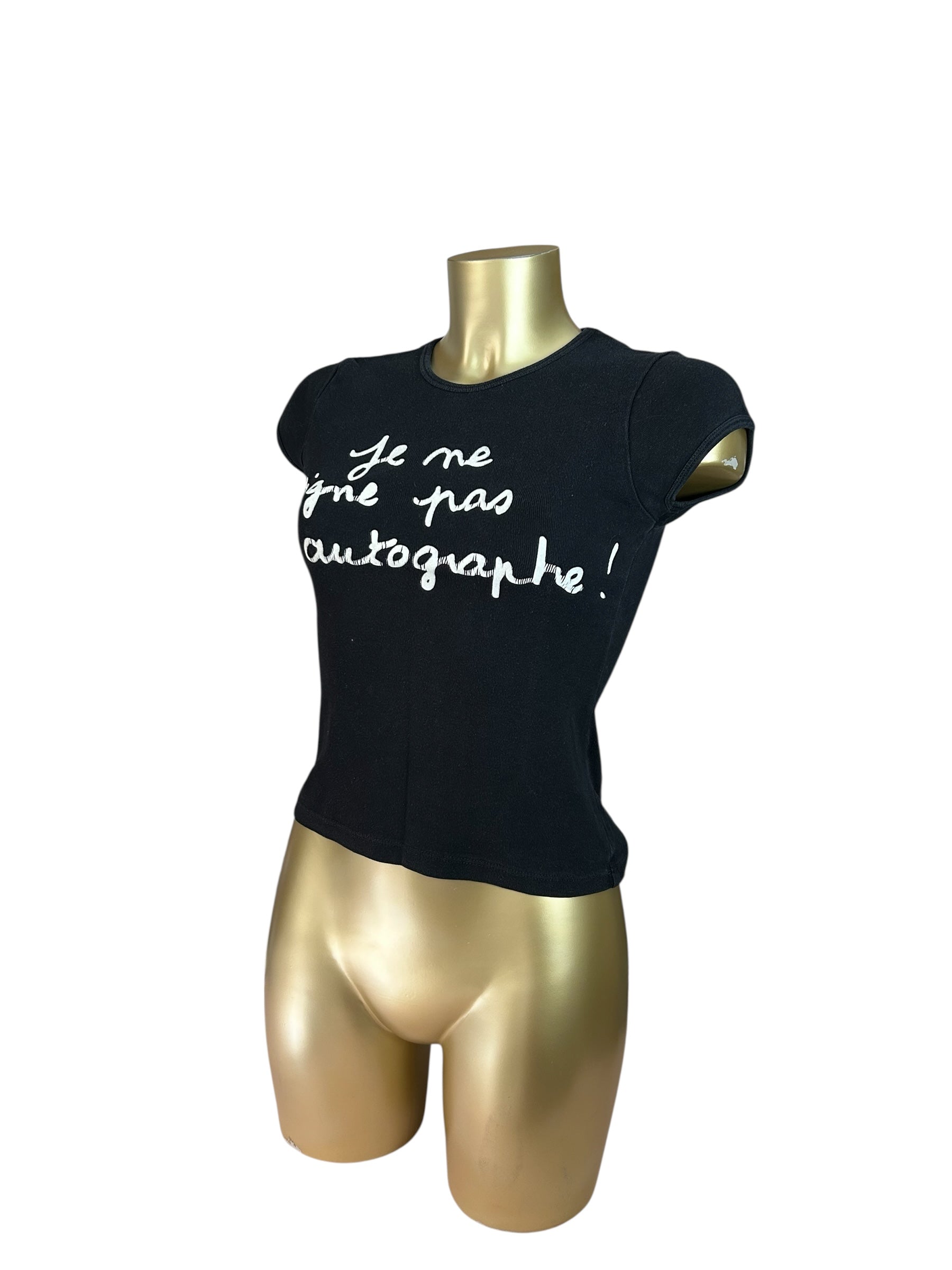 Black graphic print  tee (XS)