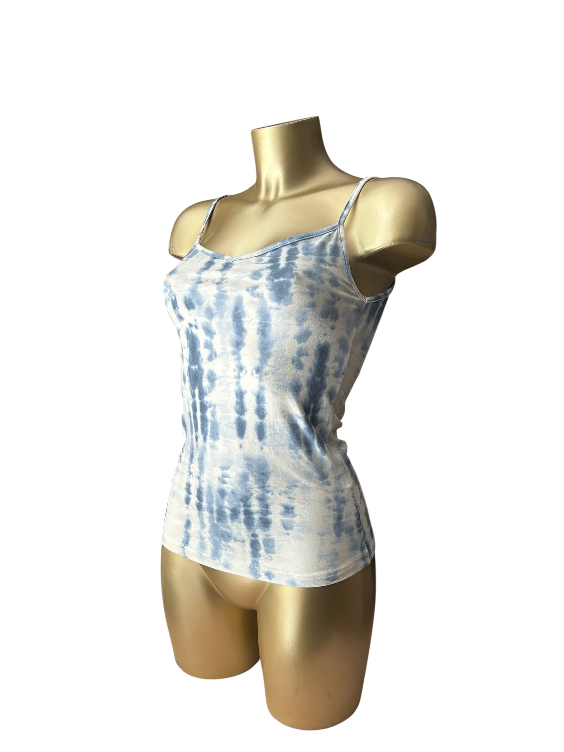 Blue graphic cotton cami  top (S)