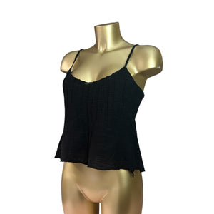 Black asymmetric summer cami  top (L)