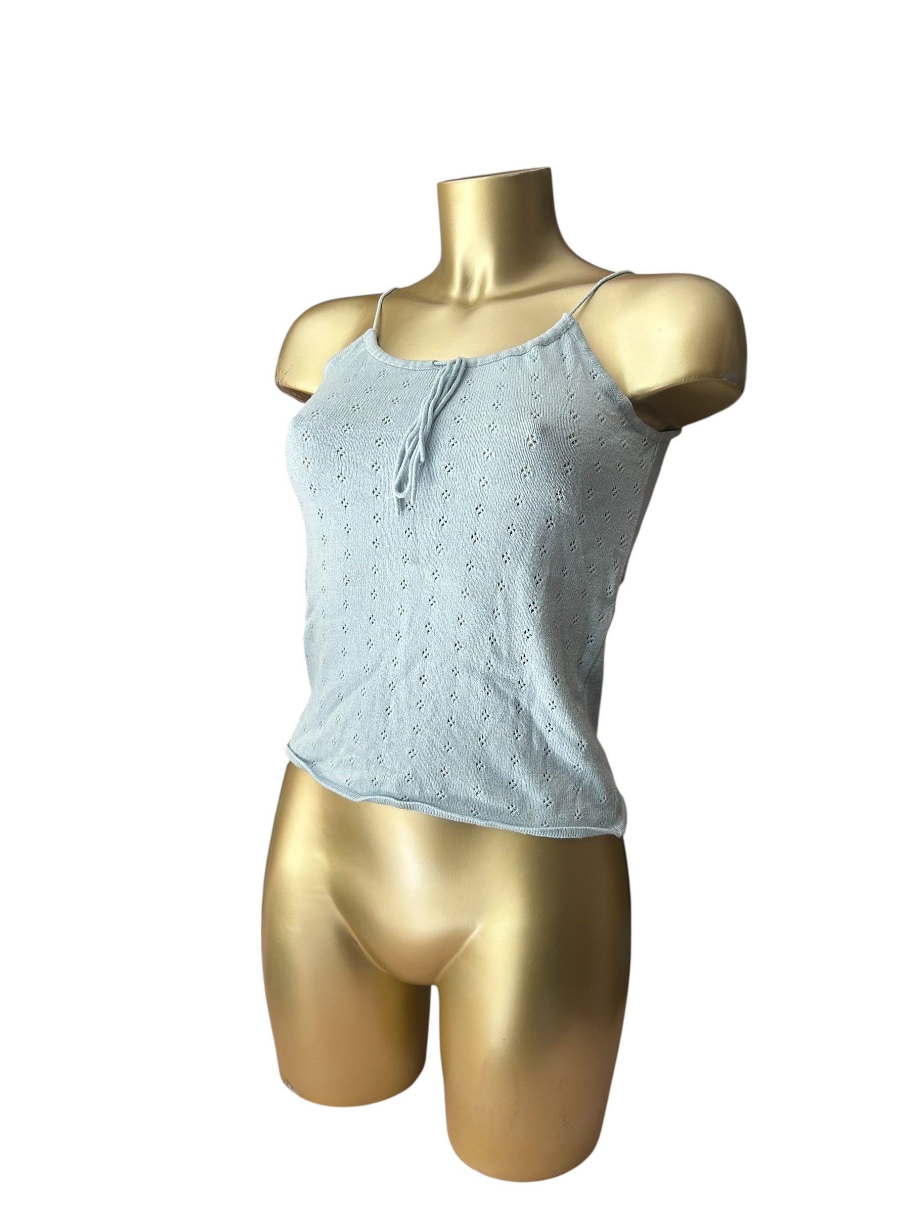 Baby blue knitted cami  top (S/M)