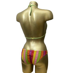 Multicolor striped bikini set (L)