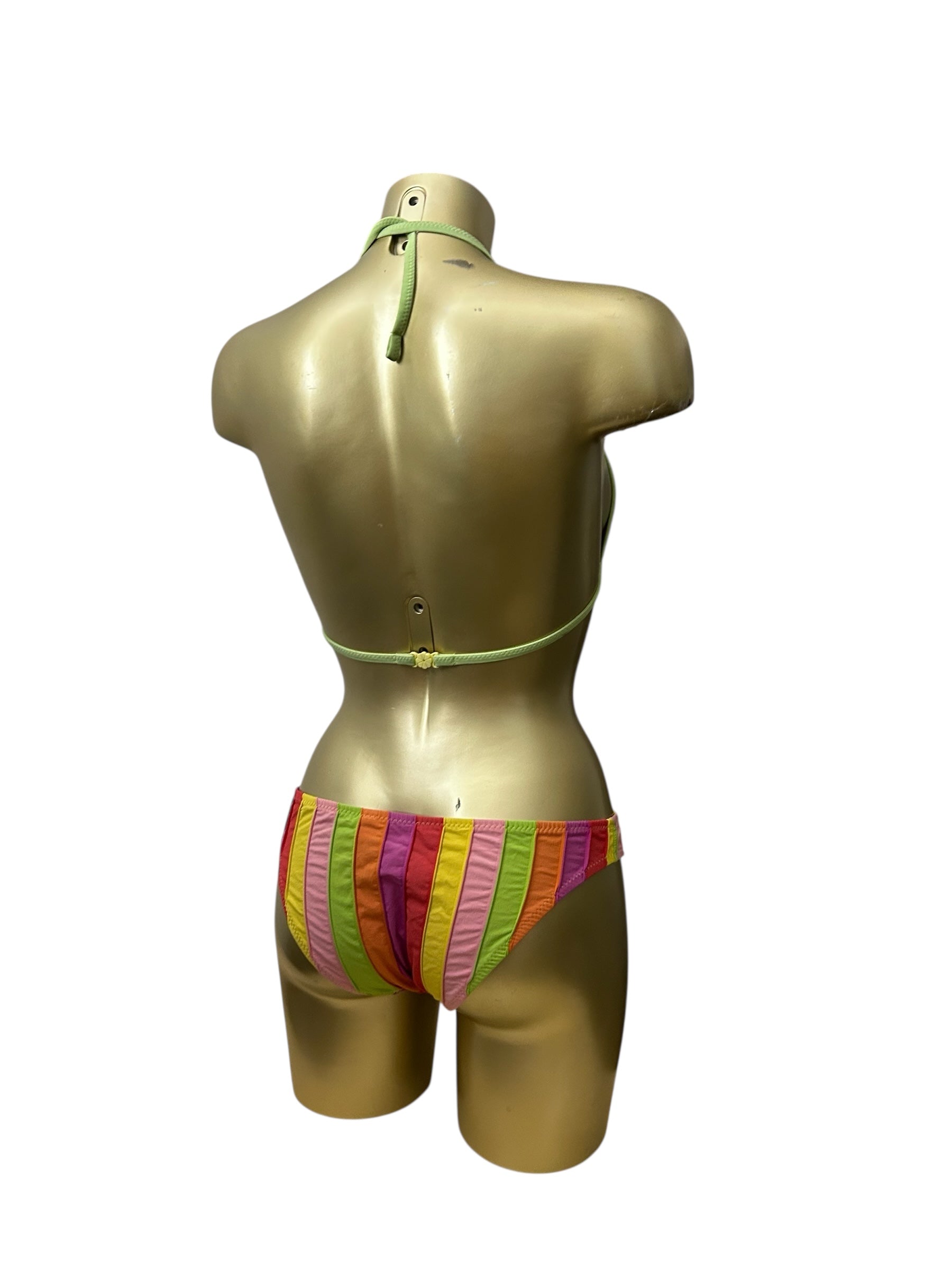 Multicolor striped bikini set (L)