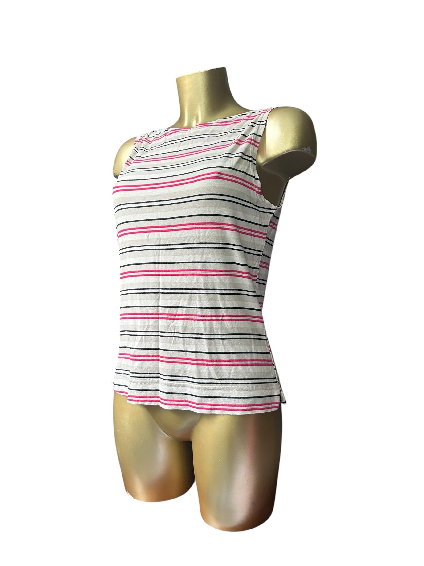 Multicolor striped coton tank top (L)