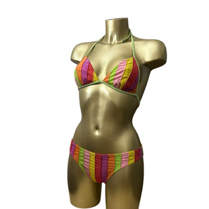Multicolor striped bikini set (L)