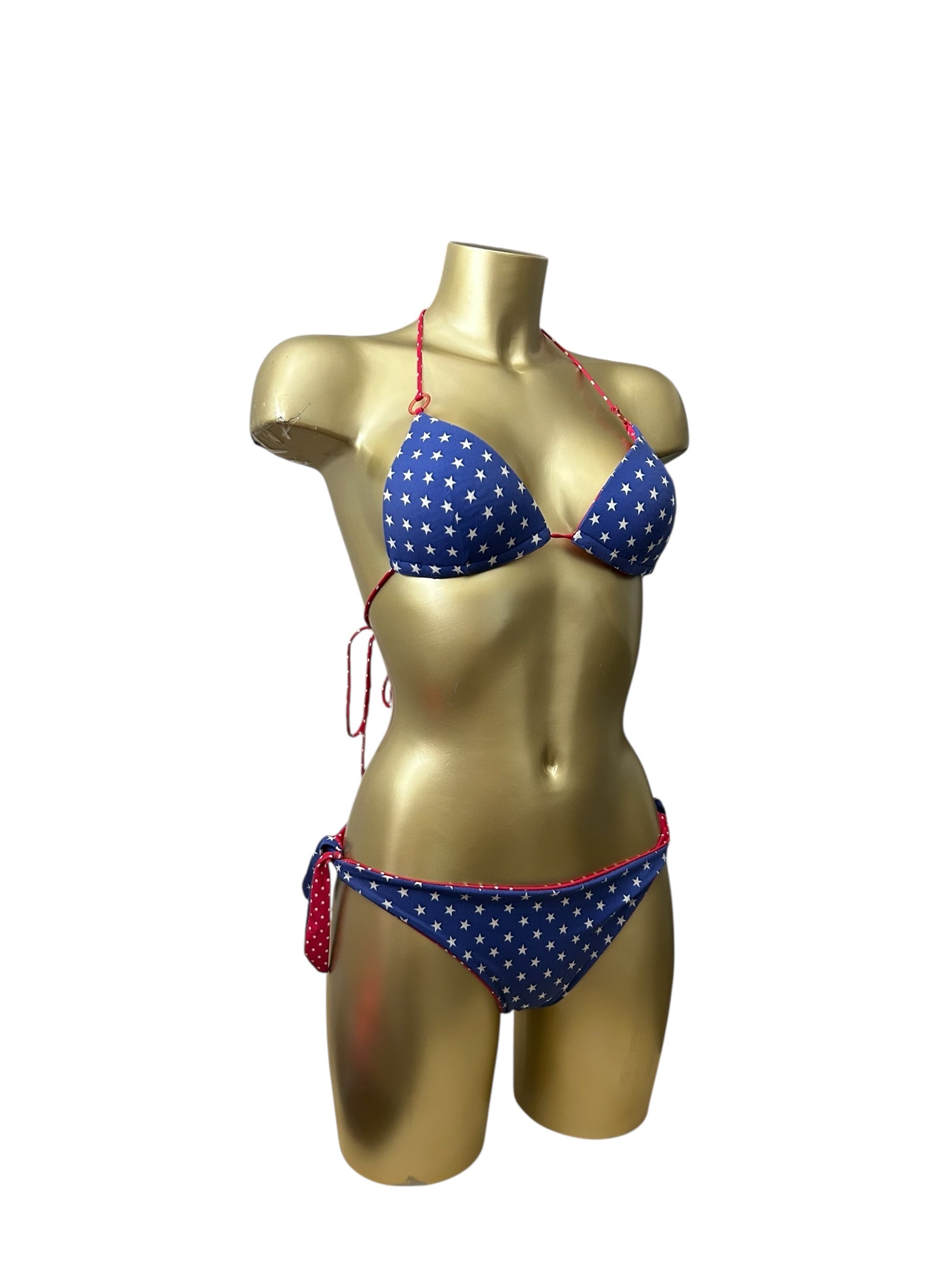 Reversible 2 in 1 polka dots bikini set (L)
