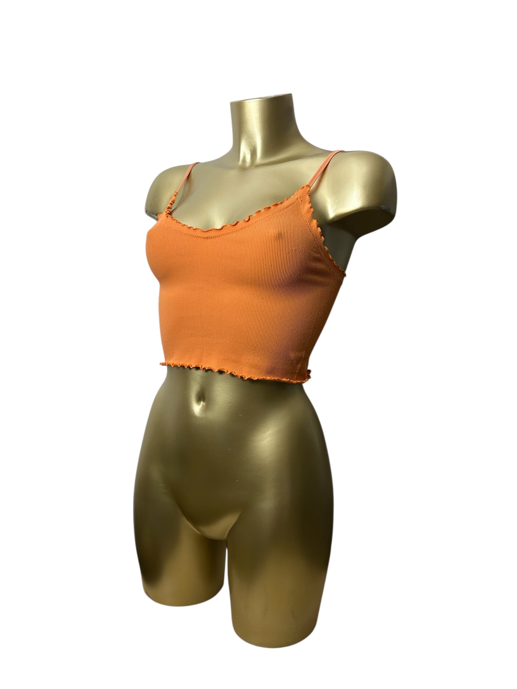 Orange stretchy cami top (XS/S)