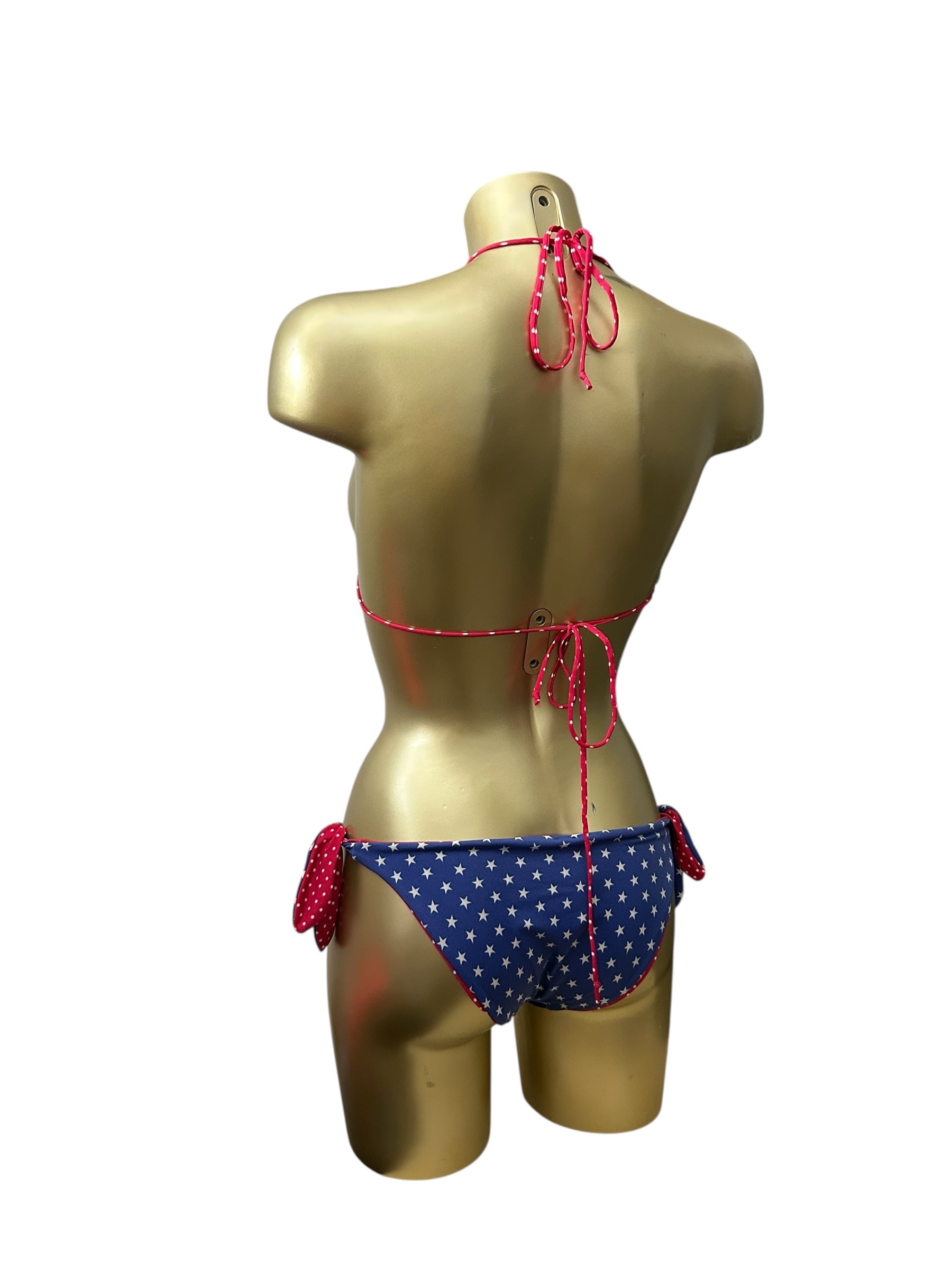 Reversible 2 in 1 polka dots bikini set (L)