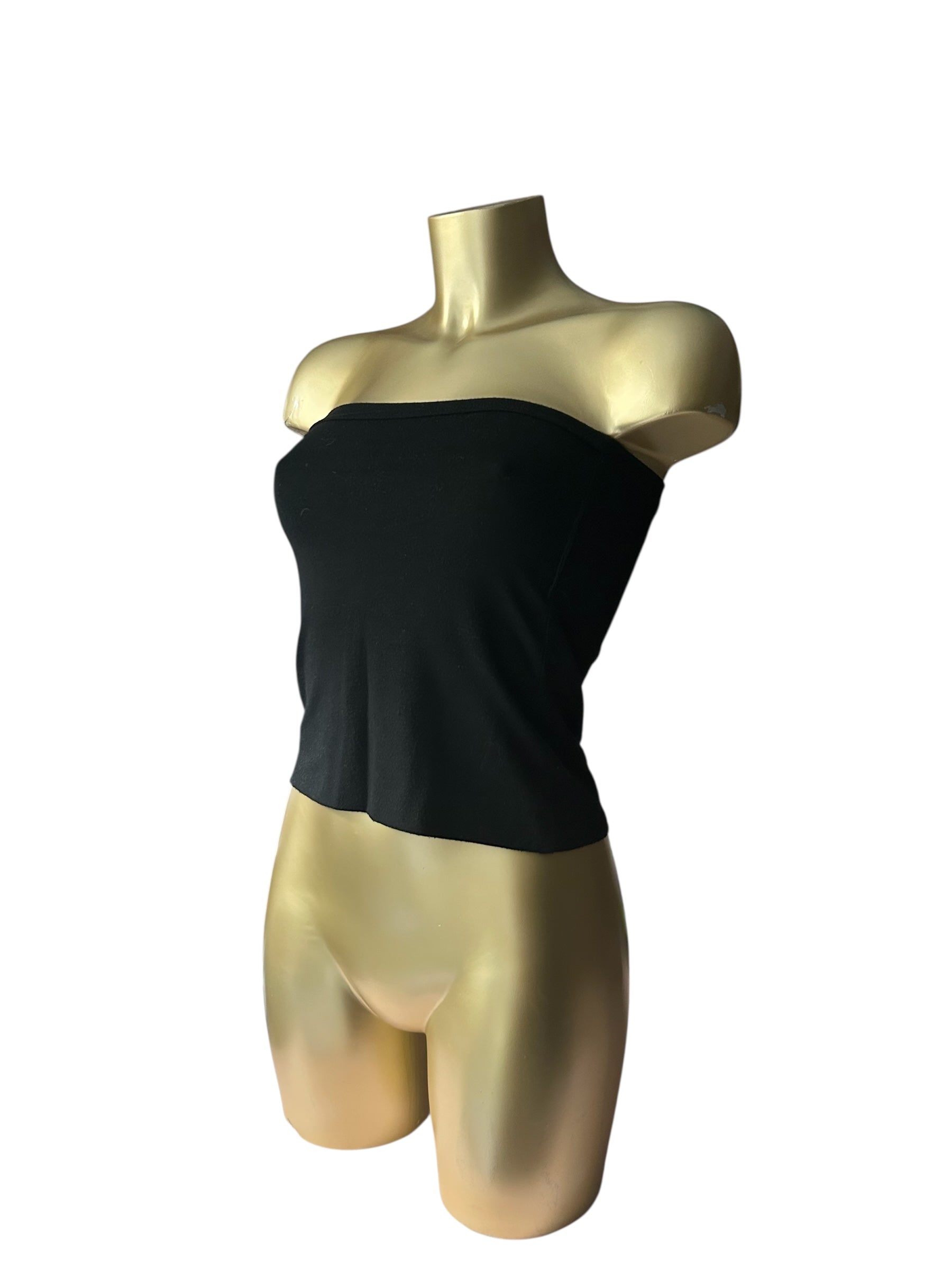 Black 2 in 1 stretchy tube top / mini skirt (S/M)