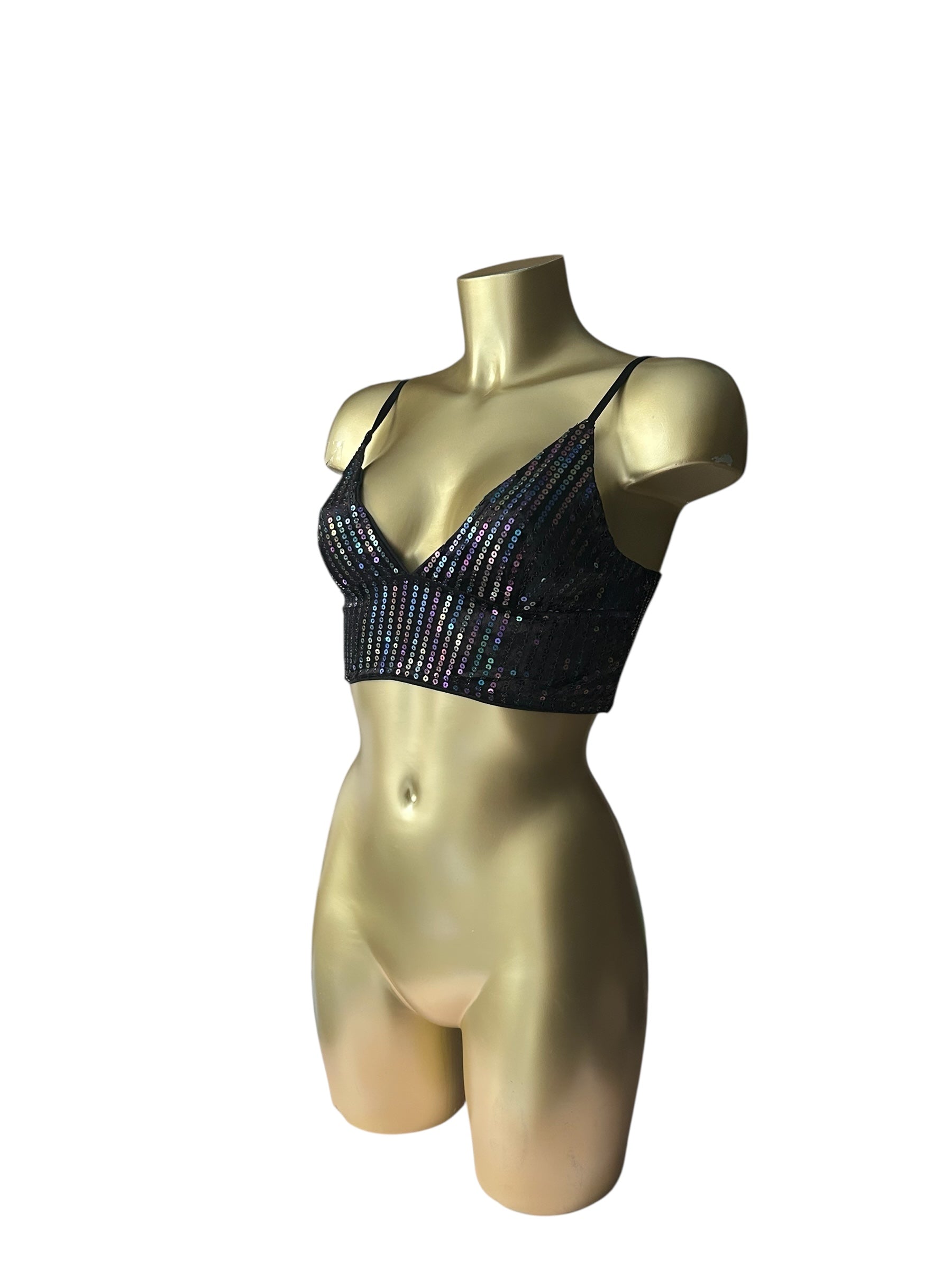 Black sequins cami top (S/M)