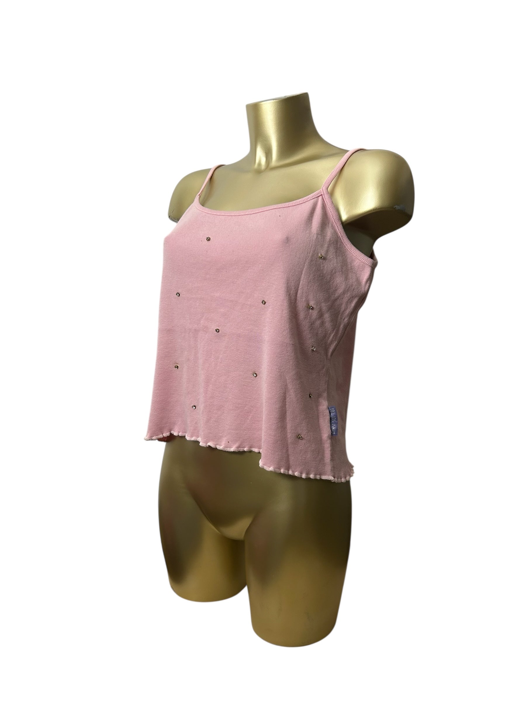 Pink strass coton cami top (2XL)