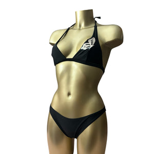 Black butterfly print bikini set (S)