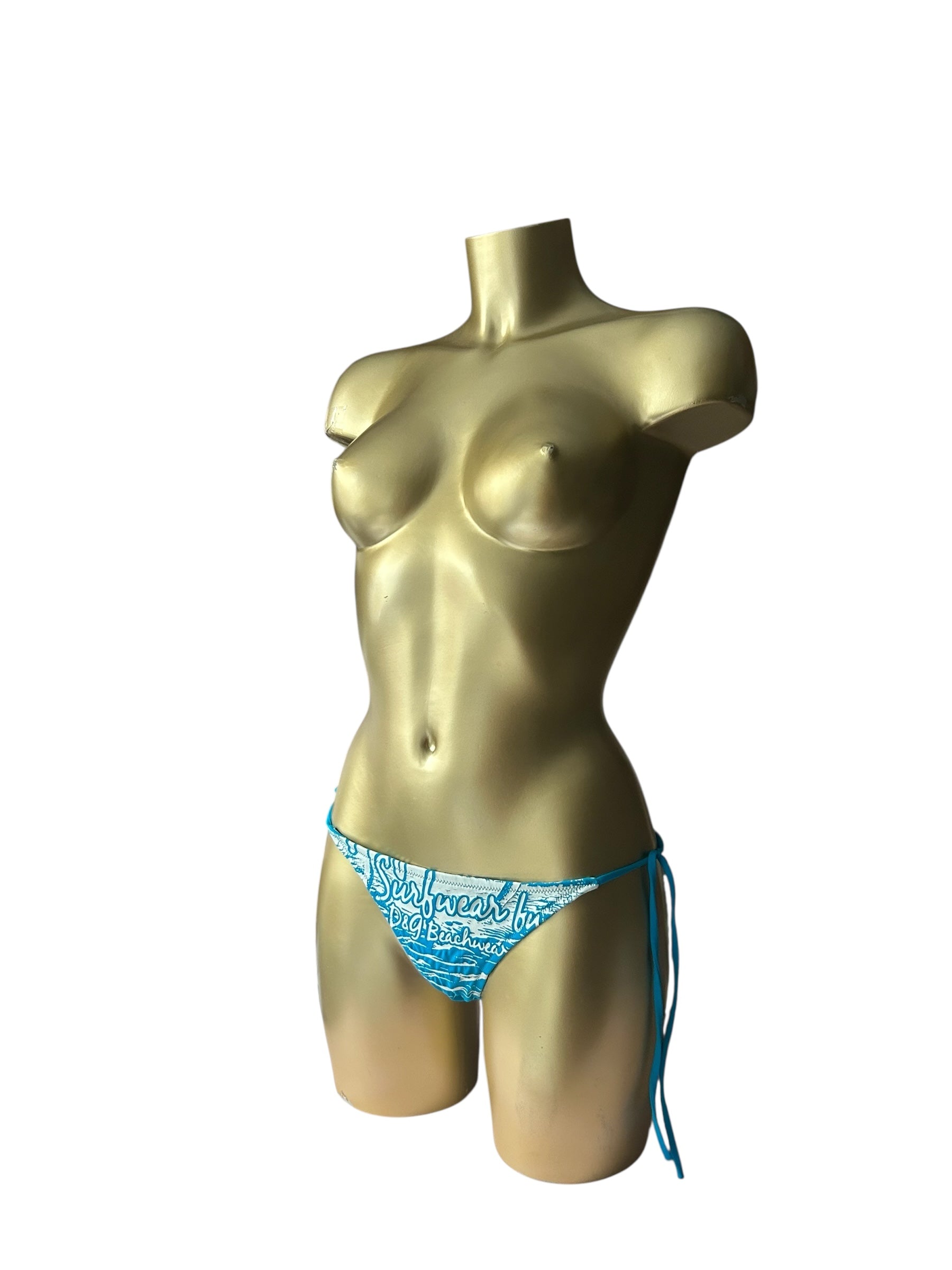 Blue graphic bikini bottom (S)
