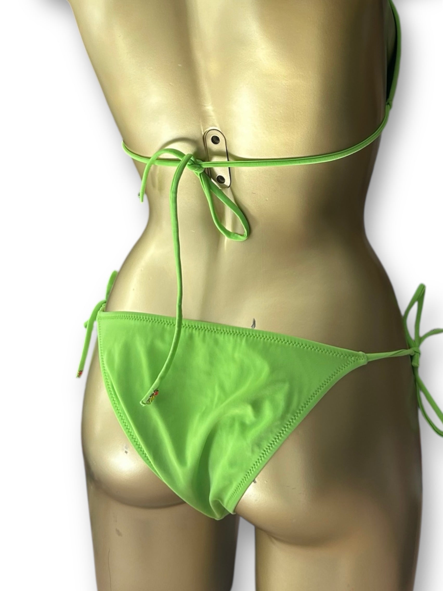 Green strass low rise bikini set (XS)
