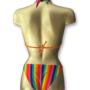 Multicolor striped bikini set (S/M)