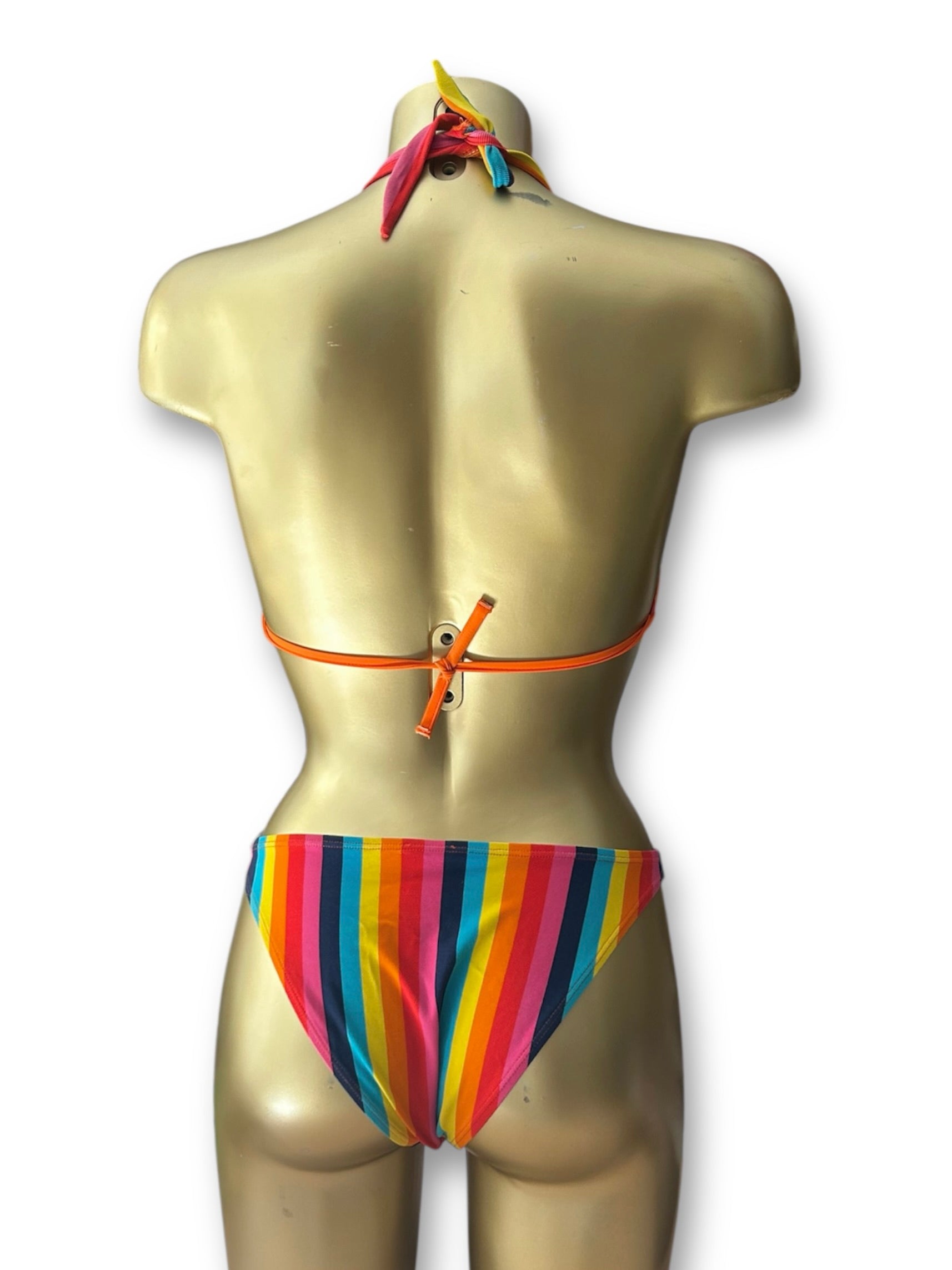 Multicolor striped bikini set (S/M)