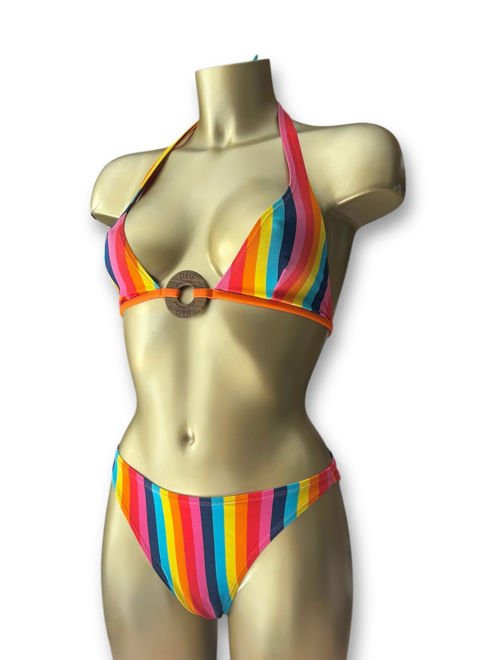Multicolor striped bikini set (S/M)