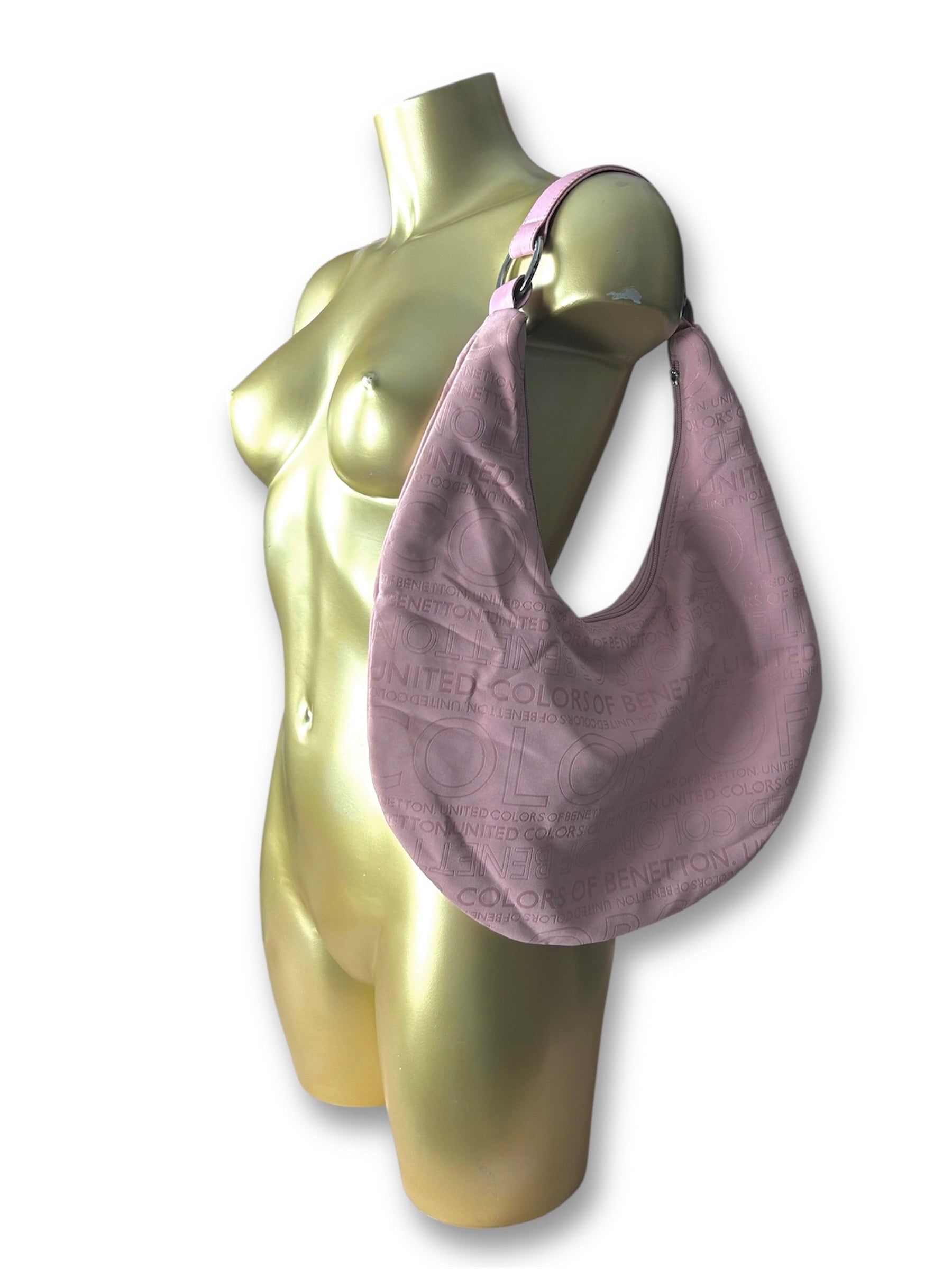 Baby pink graphic shoulder bag