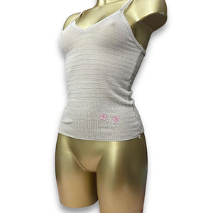 Beige knitted cami top (S)