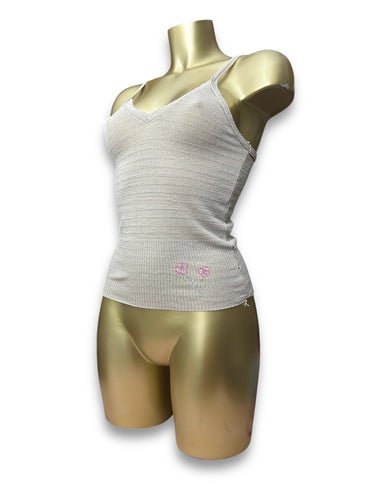 Beige knitted cami top (S)