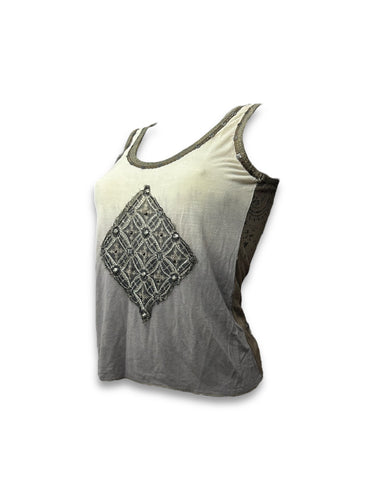 Khaki stretchy cotton tank top (M/L)
