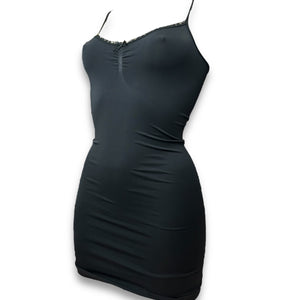 Black shape stretchy underwear mini dress (S)