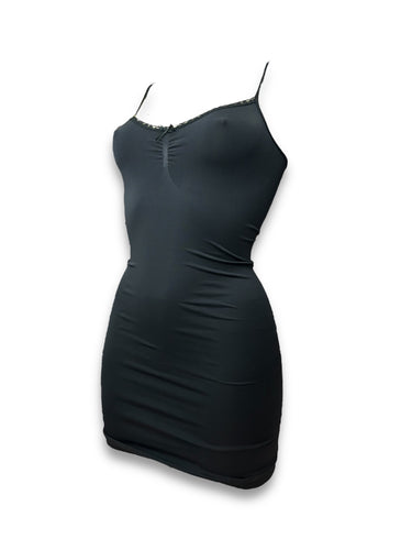 Black shape stretchy underwear mini dress (S)