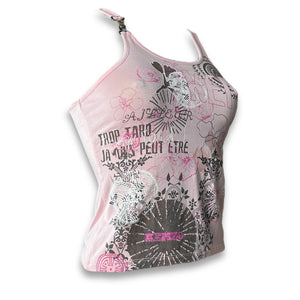 Graphic cotton cami top (S)