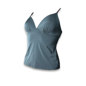 Grey lycra padded cami top (M/L)