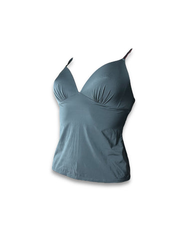 Grey lycra padded cami top (M/L)