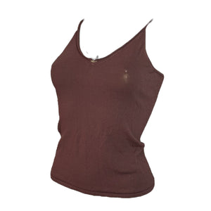 Coffee brown  knitted cami top (S/M)