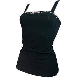 Black bow cami top (M)