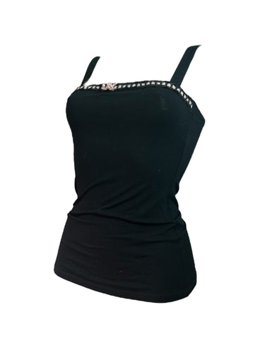 Black bow cami top (M)