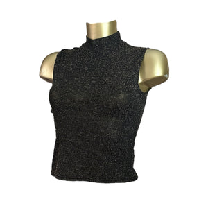 Black & gold sequins tank top (S/M)