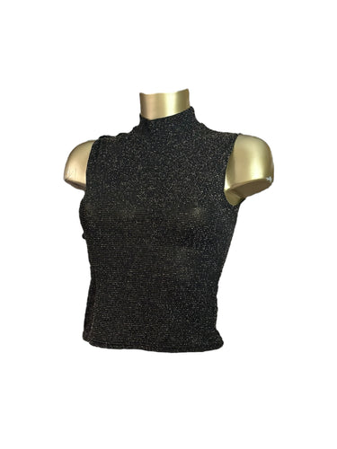 Black & gold sequins tank top (S/M)