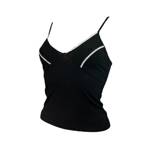 Black babydoll cotton cami  top (S/M)