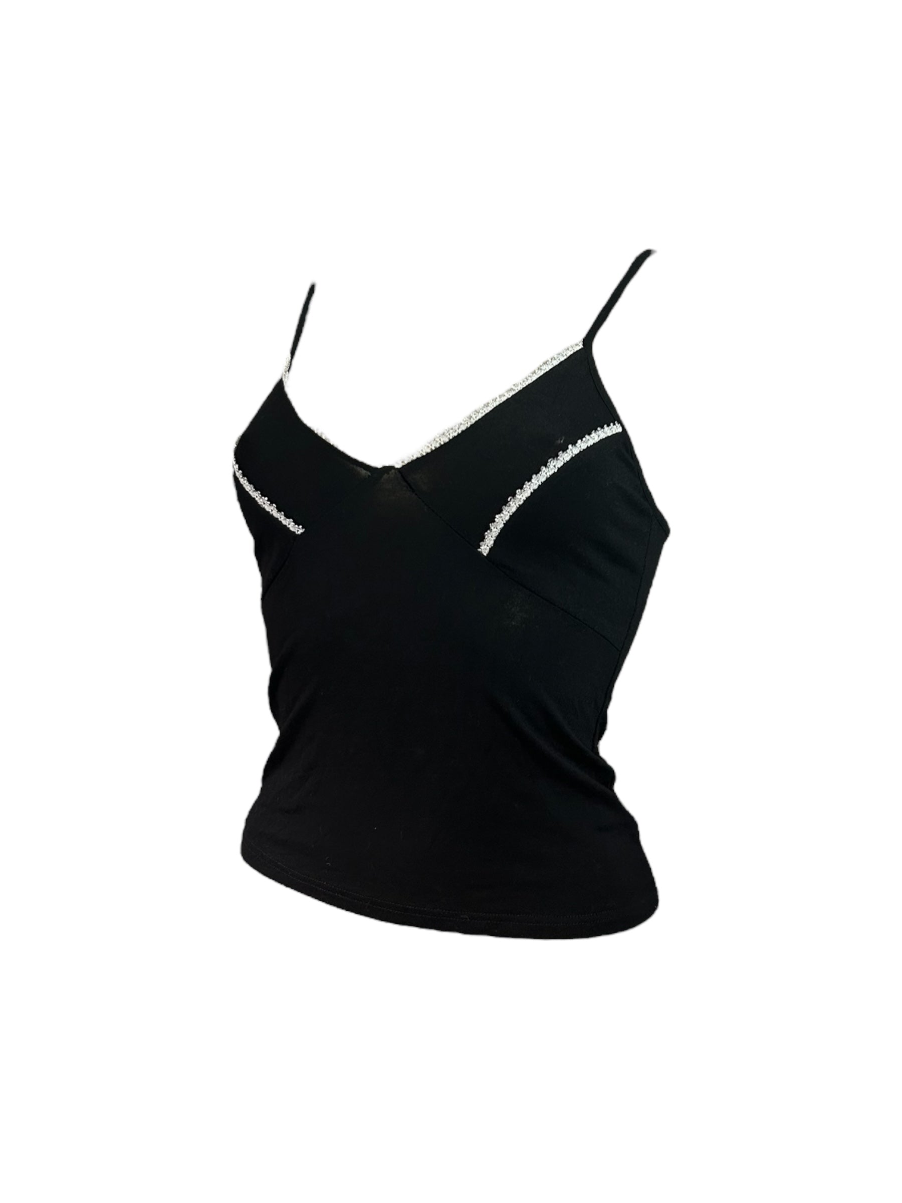 Black babydoll cotton cami  top (S/M)