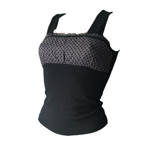 Black lingerie stretchy tank top (S/M)