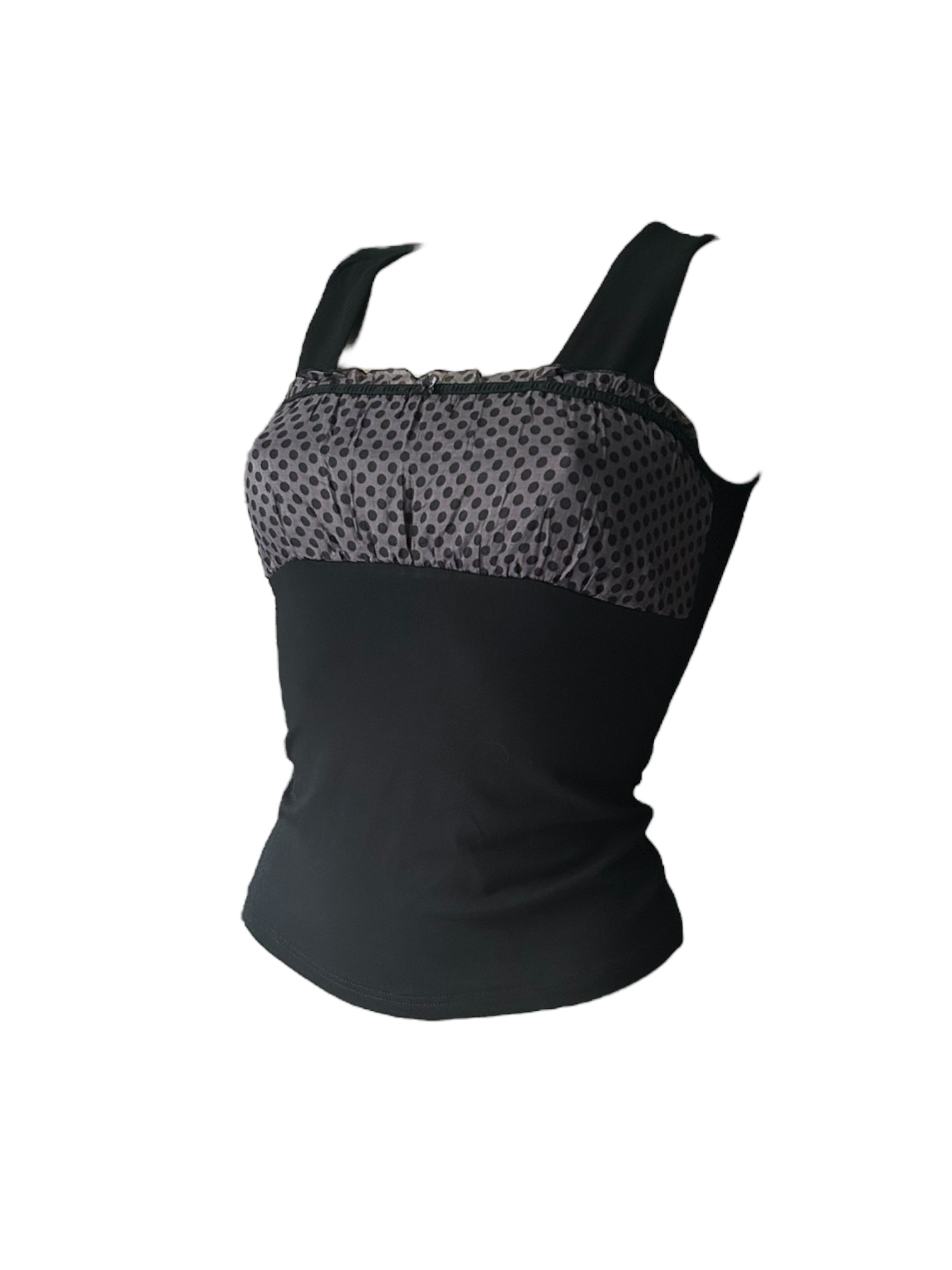 Black lingerie stretchy tank top (S/M)